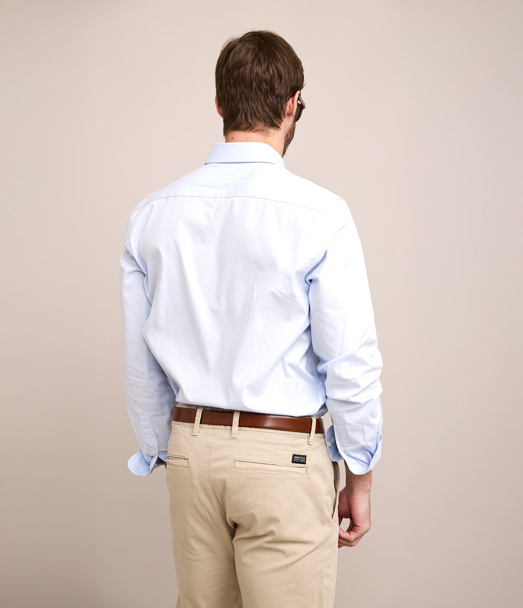 Camisa Hombre Oxford Manga Larga Elio Azul