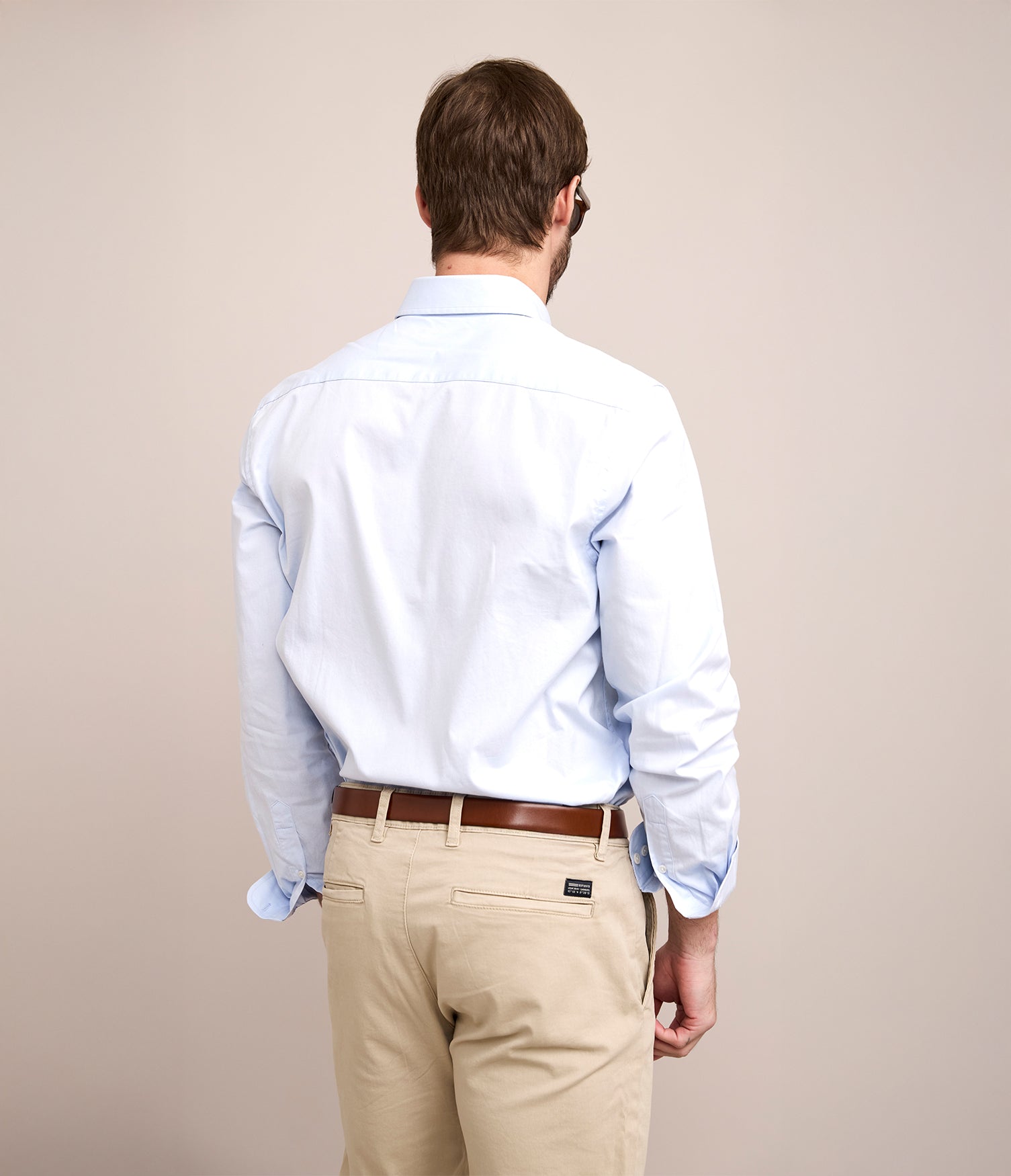 Camisa Hombre Oxford Manga Larga Elio Azul