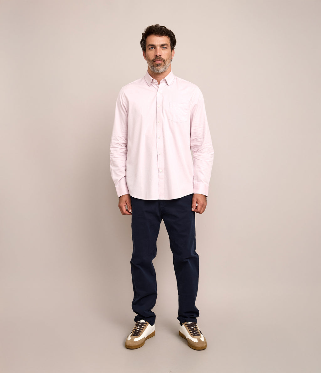 Camisa Hombre Oxford Manga Larga Elio Rojo
