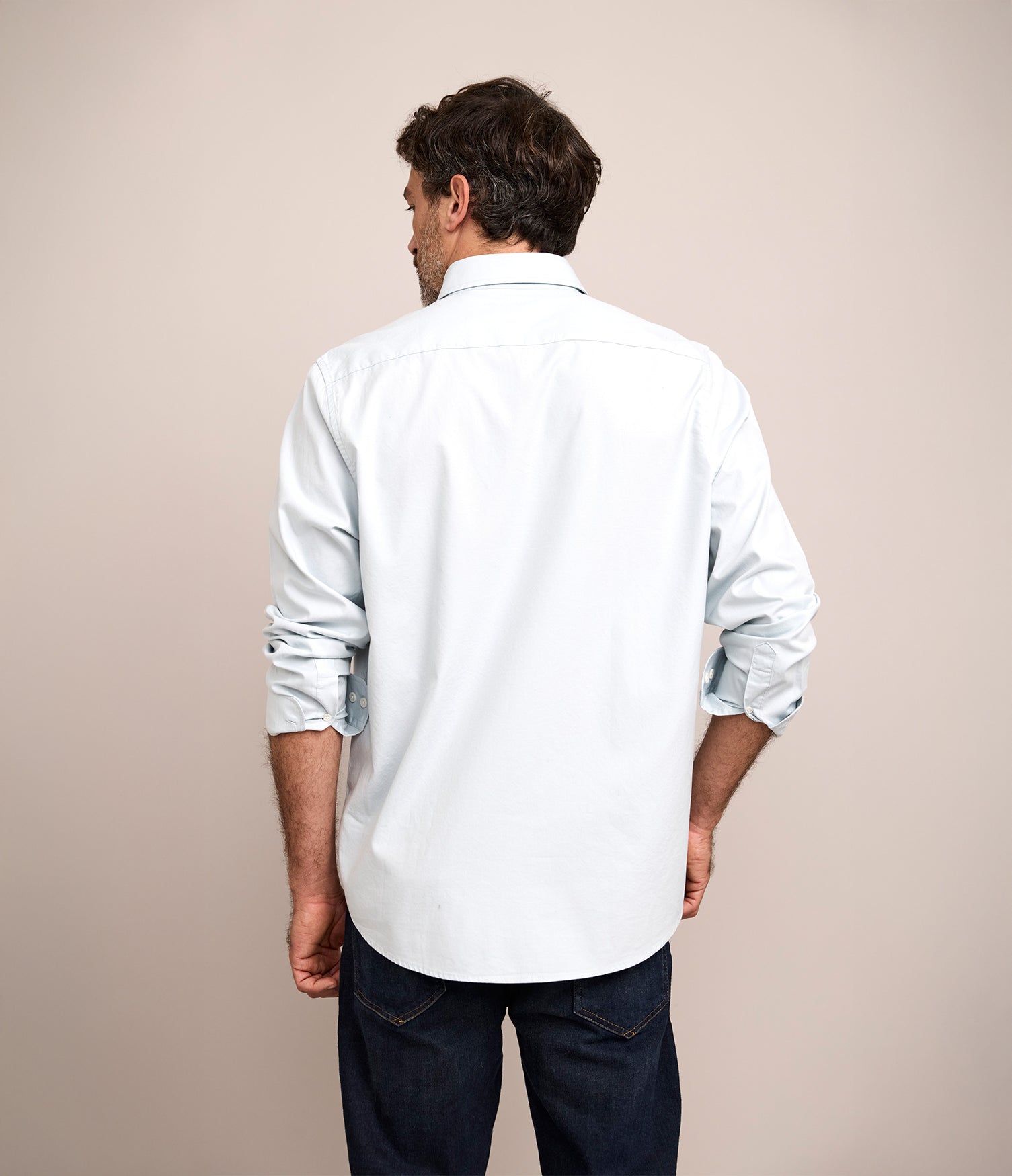 Camisa Hombre Oxford Manga Larga Elio Verde