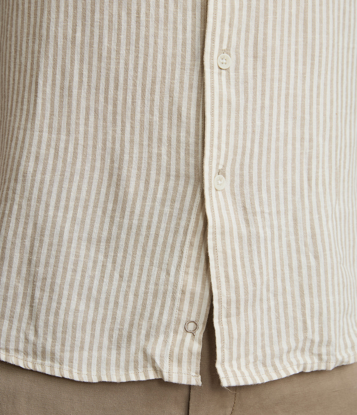 Camisa Hombre Lino Rayon Pitt Beige