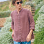 Camisa Hombre Lino Soria Burdeo