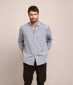 Camisa Hombre Tencell Manga Larga Celeste Leo