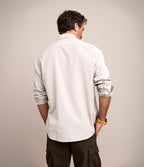 Camisa Hombre Tencell Manga Larga Gris Claro Leo