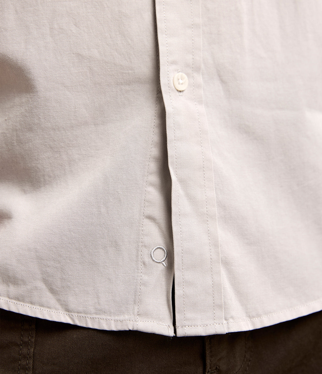 Camisa Hombre Tencell Manga Larga Gris Claro Leo
