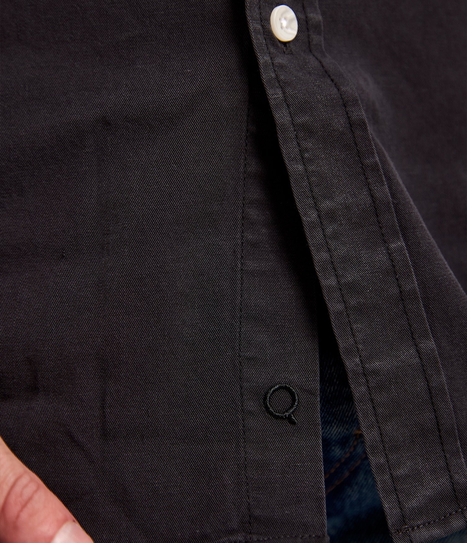 Camisa Hombre Tencell Manga Larga Gris Marengo Leo