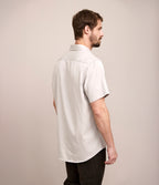 Camisa Hombre Tencell Manga Corta Gris Claro Leo