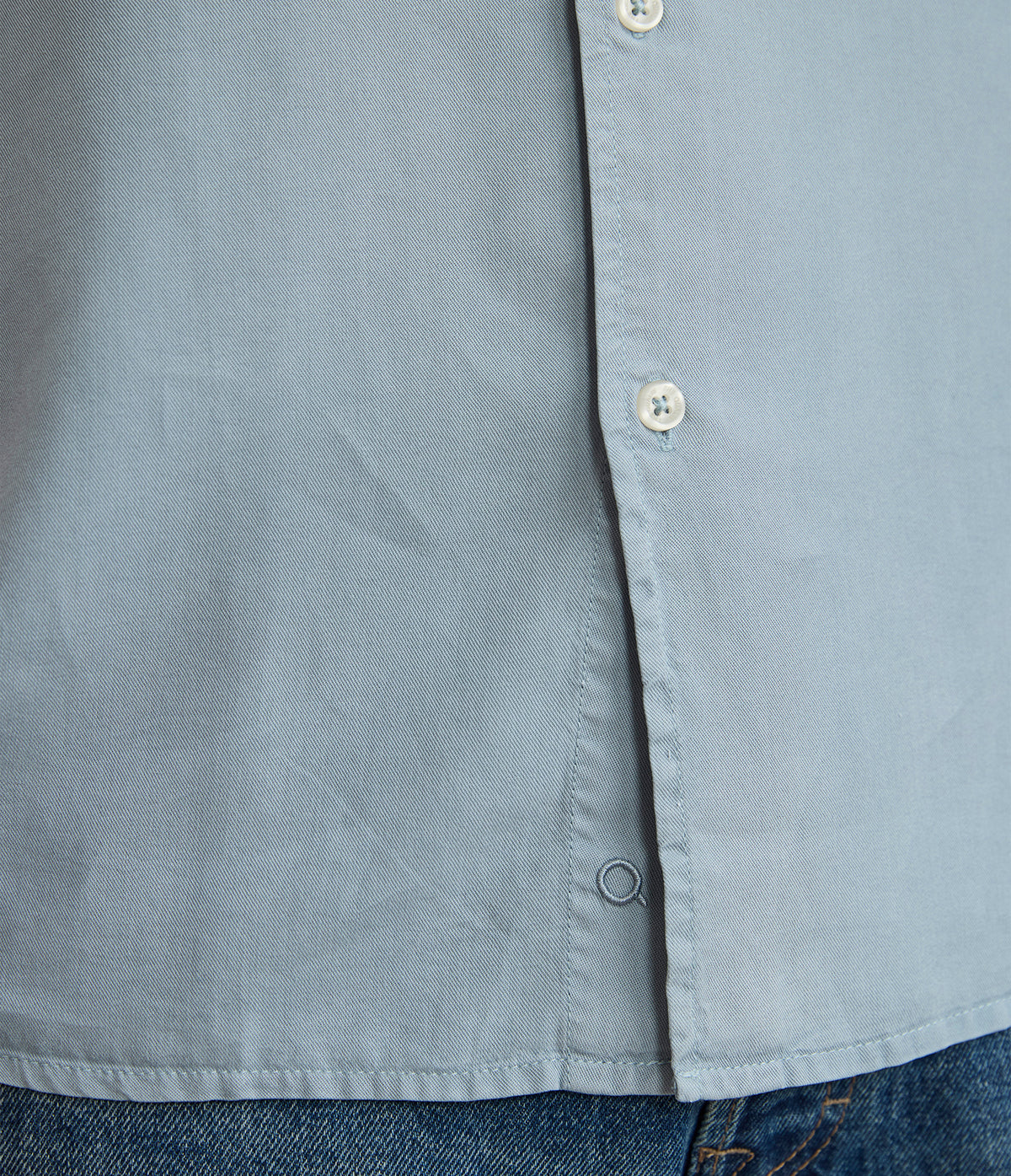 Camisa Hombre Tencel Manga Larga Celeste Mark
