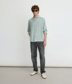 Camisa Hombre Tencel Manga Larga Verde Mark