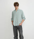 Camisa Hombre Tencel Manga Larga Verde Mark