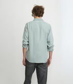 Camisa Hombre Tencel Manga Larga Verde Mark