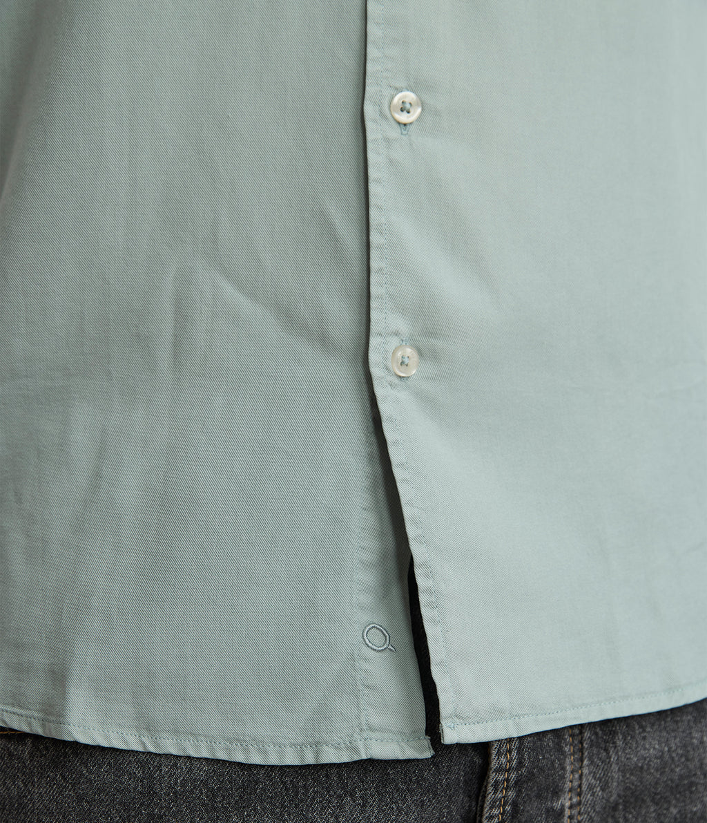 Camisa Hombre Tencel Manga Larga Verde Mark