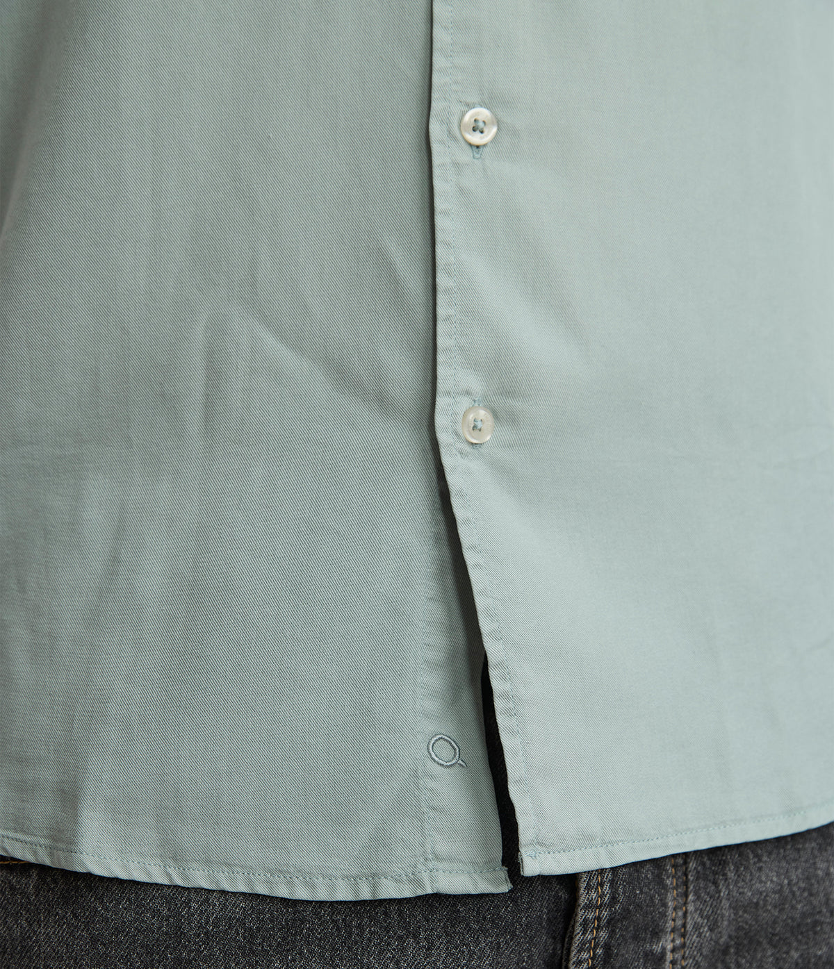 Camisa Hombre Tencel Manga Larga Verde Mark