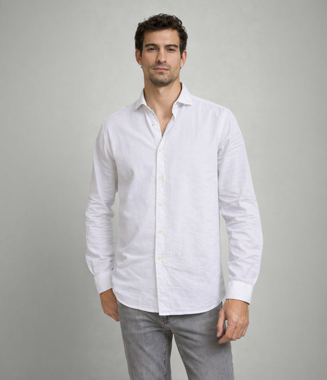 Camisa Hombre Tom  M/Larga Blanco