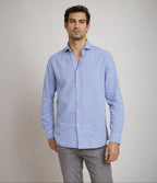 Camisa Hombre Tom  M/Larga Celeste