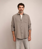 Camisa Hombre Waffle Manga Larga Verde Matias