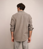 Camisa Hombre Waffle Manga Larga Verde Matias
