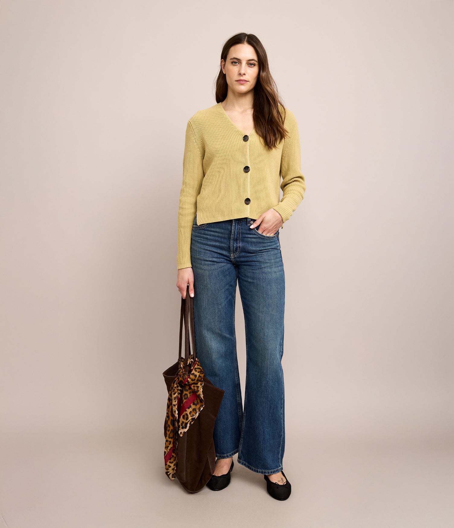 Cárdigan Mujer 100% Algodón Cala Pistacho