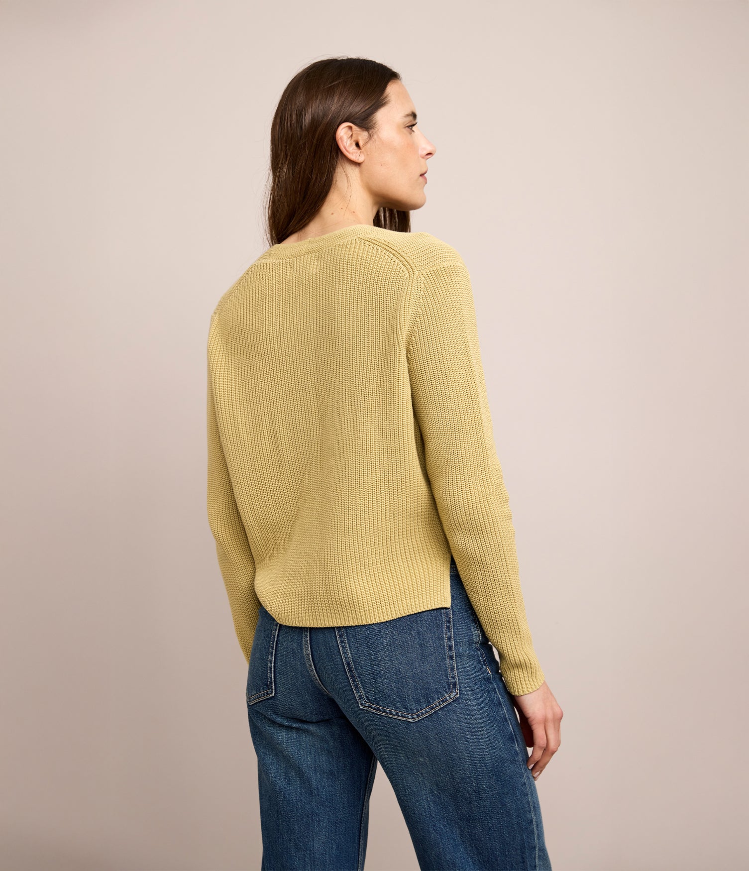 Cárdigan Mujer 100% Algodón Cala Pistacho