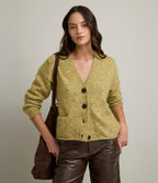 Cárdigan Mujer Mohair Lana Mia Pistacho