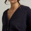 Cárdigan Mujer Mohair Lana Mia Morado Melange