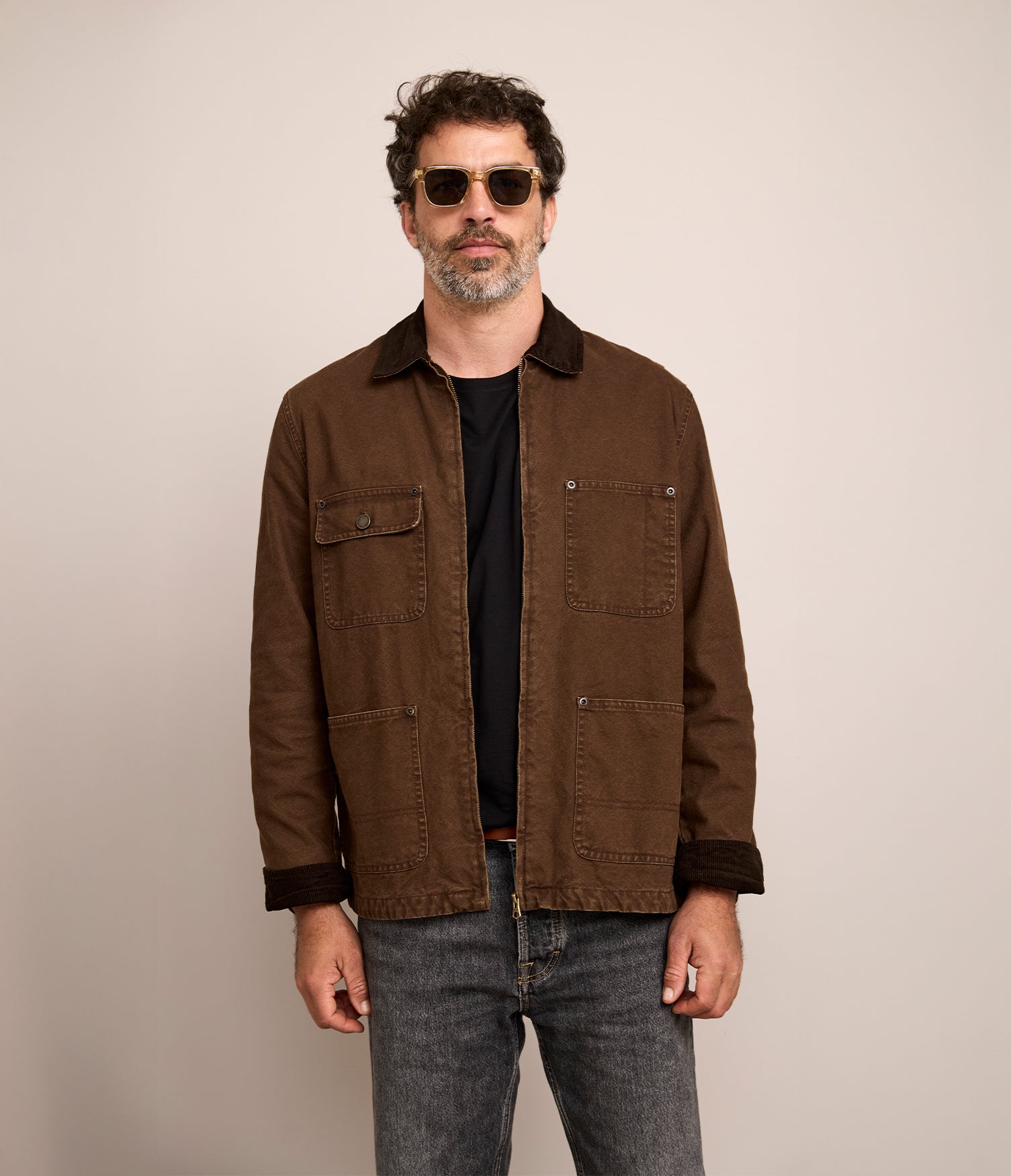 Chaqueta Hombre Canvas Café Scott