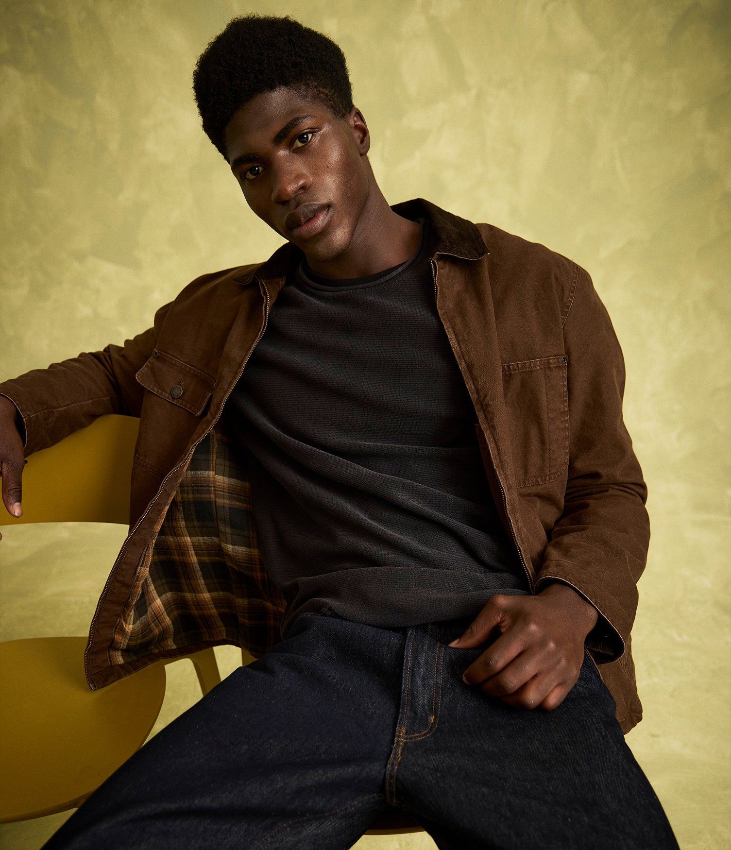 Chaqueta Hombre Canvas Café Scott