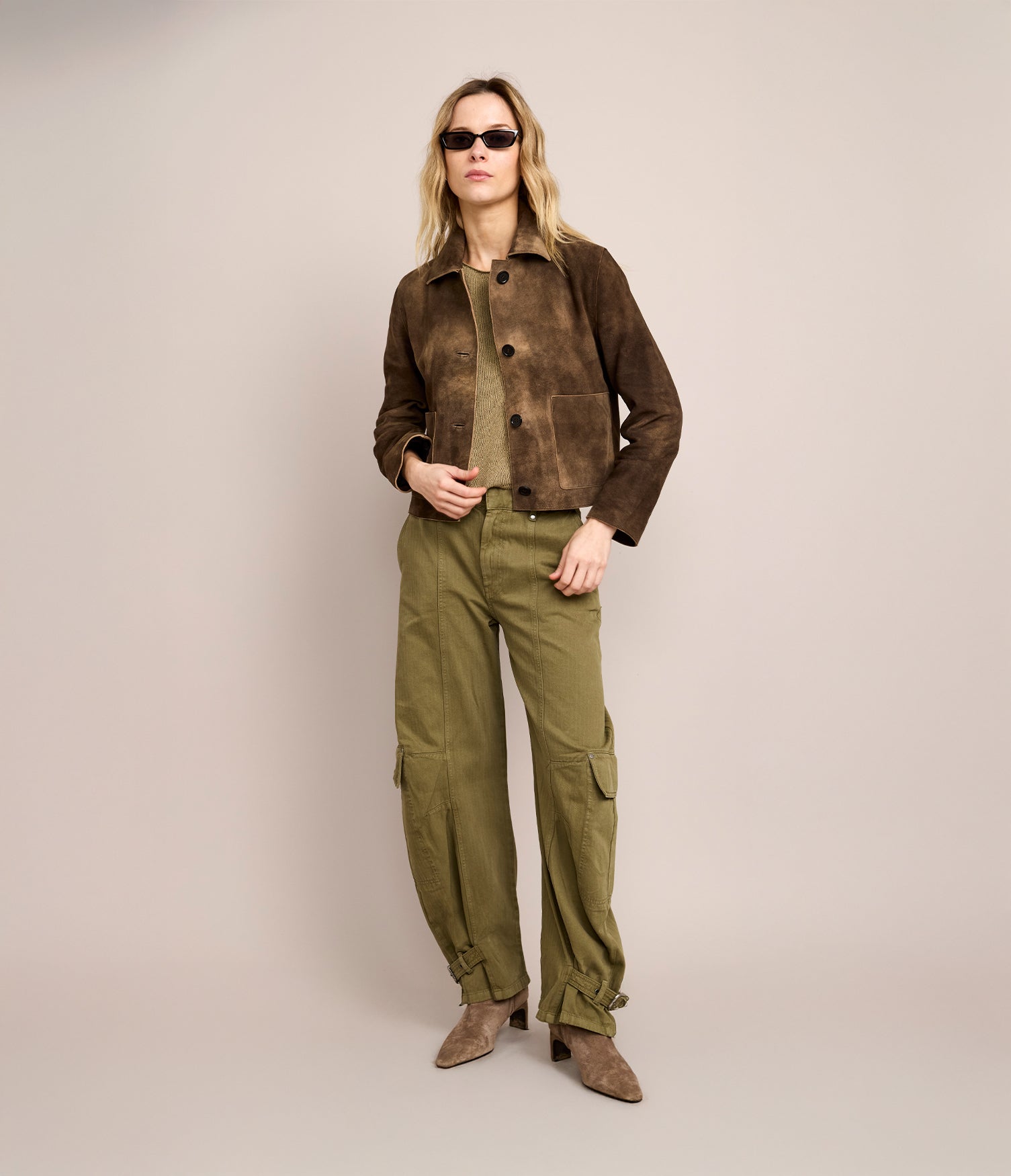 Polera Mujer Tejida Algodón Lia Verde Oliva