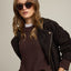 Chaqueta Mujer 100% Cuero Oversize Café
