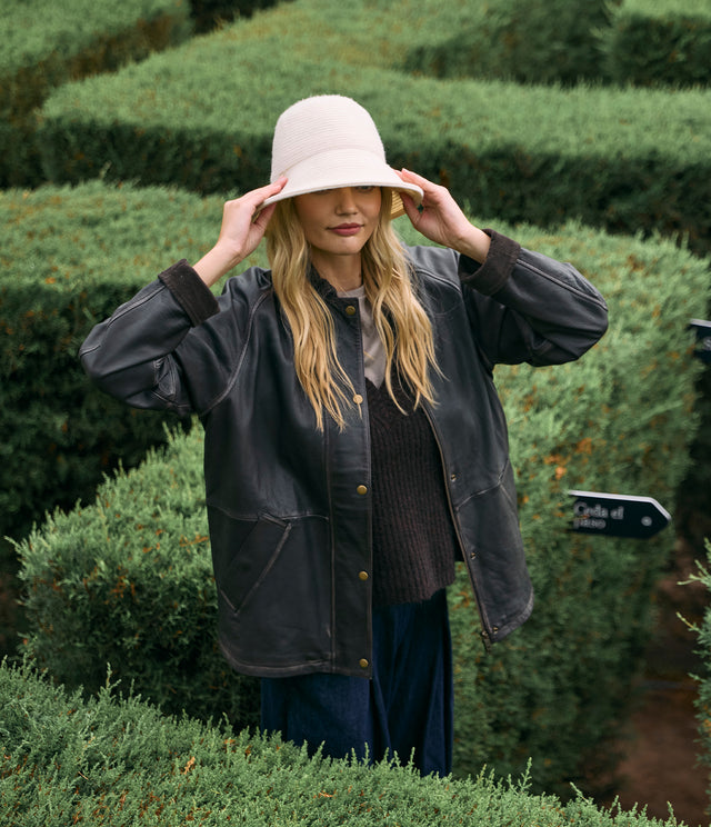 Chaqueta Mujer 100% Cuero Vintage Café