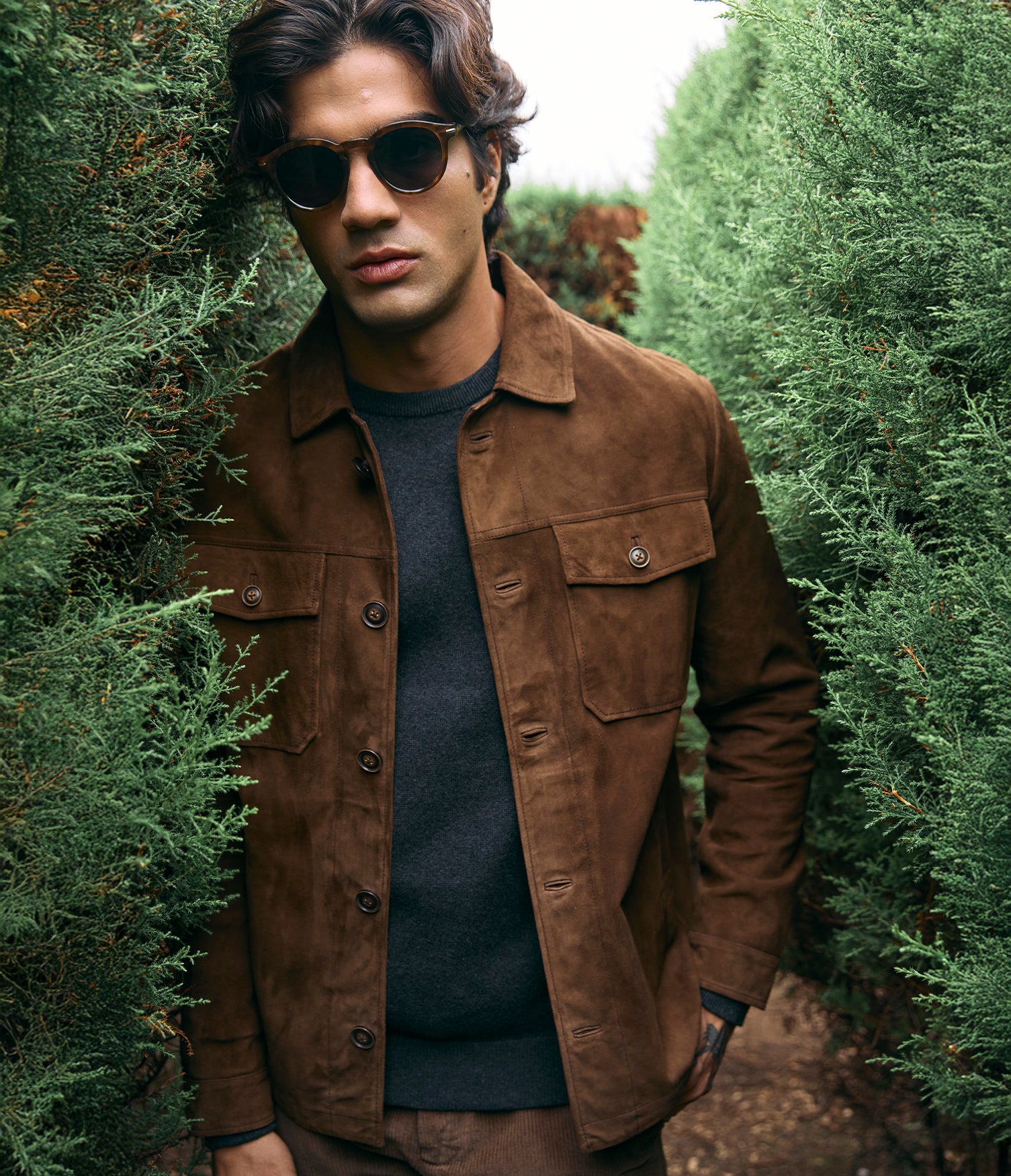 Chaqueta Hombre 100% Cuero Gamuza Jack Camel