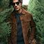 Chaqueta Hombre 100% Cuero Gamuza Jack Camel