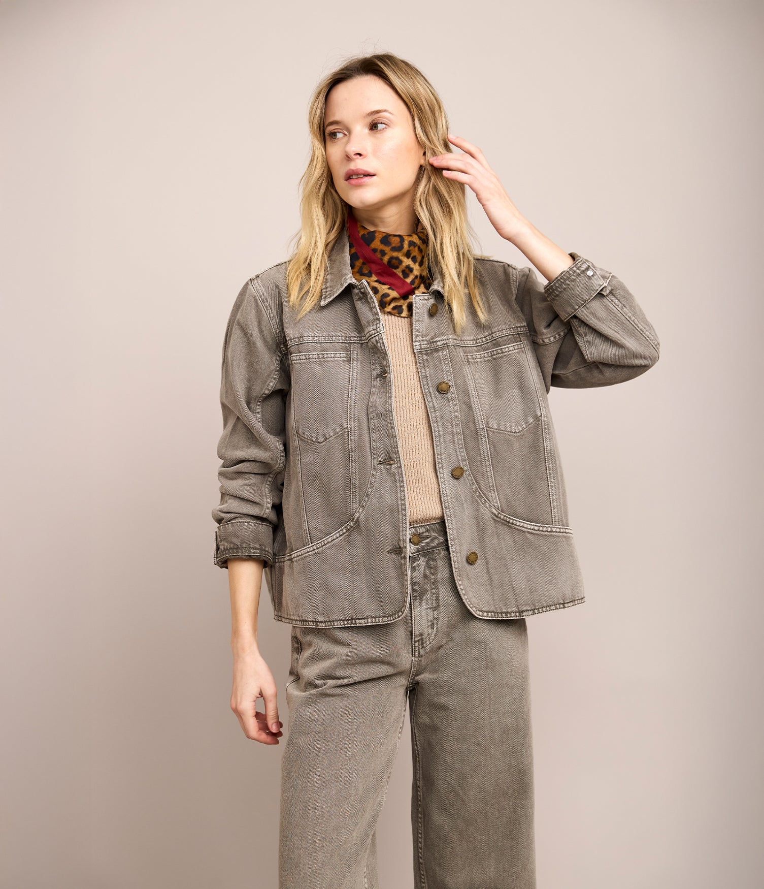Chaqueta Denim Emma Verde Oliva