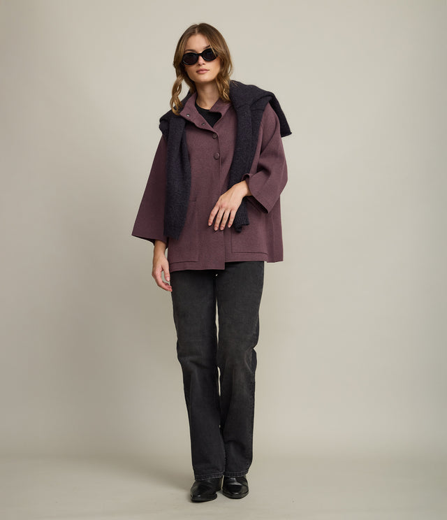 Chaqueta Mujer 100% Algodón Otavia Morado Melage