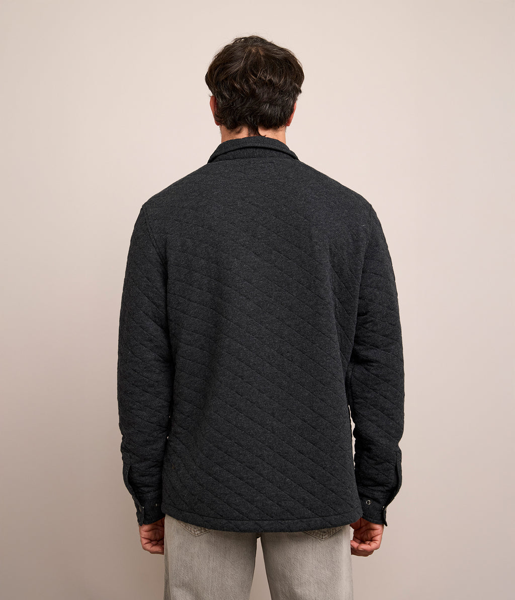 Chaqueta Hombre Quilted Shirt Gris Marengo