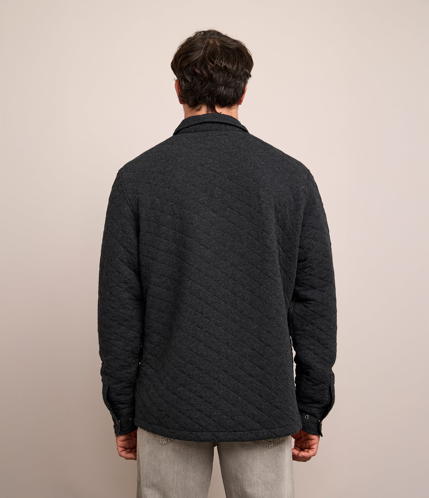 Chaqueta Hombre Quilted Shirt Gris Marengo