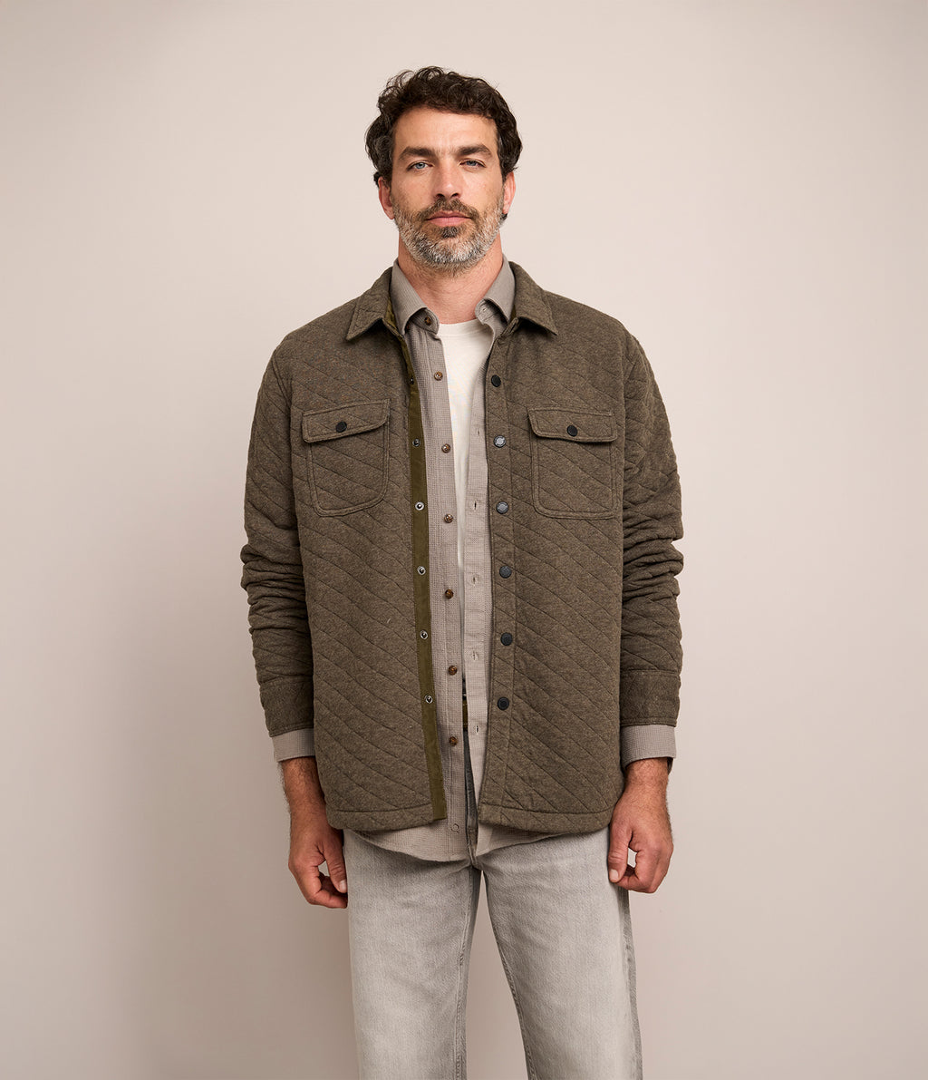 Chaqueta Hombre Quilted Shirt Verde