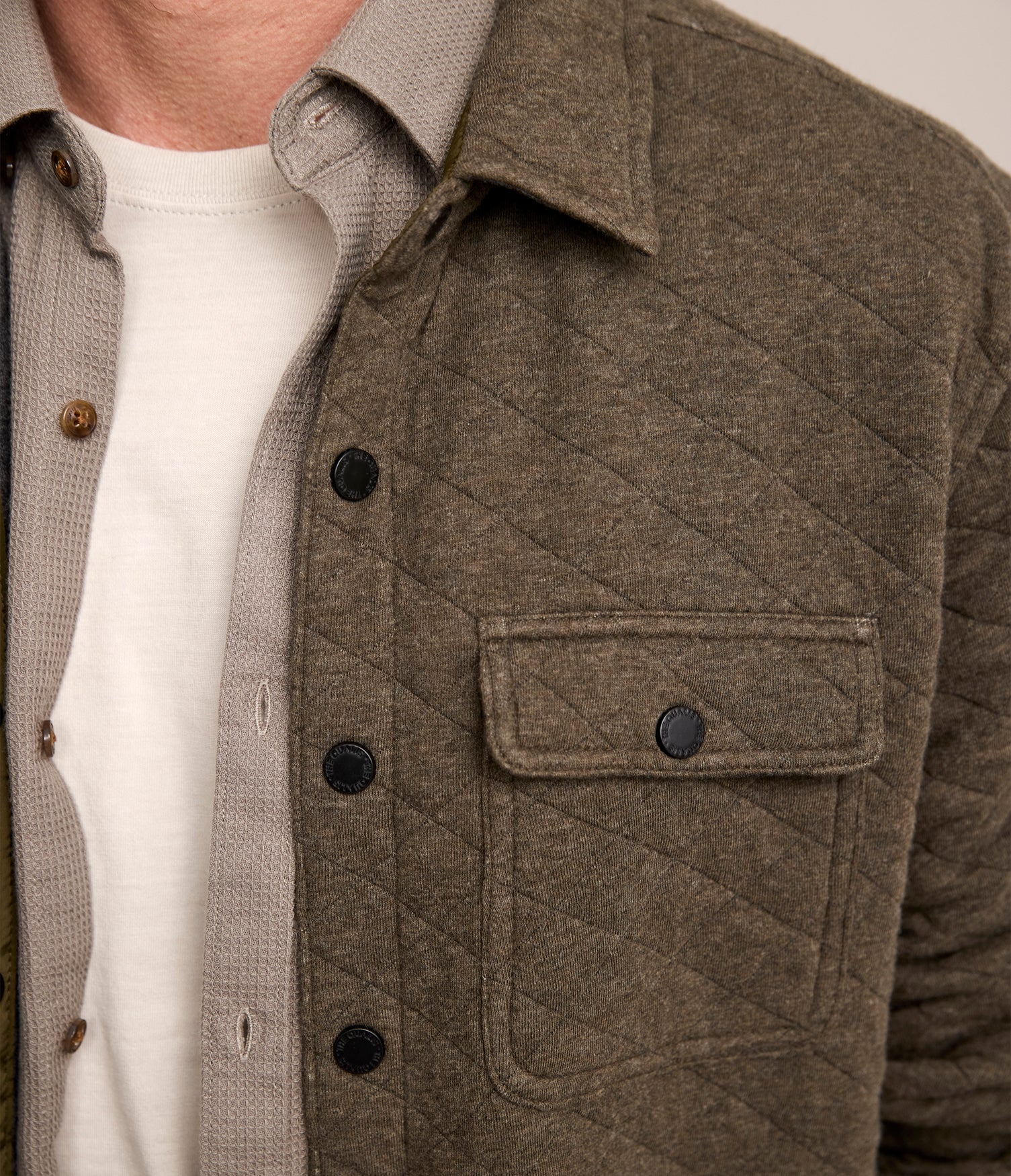 Chaqueta Hombre Quilted Shirt Verde