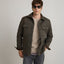 Parka Hombre Quilted Abotonada Verde Oscuro
