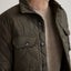 Parka Hombre Quilted Abotonada Verde Oscuro