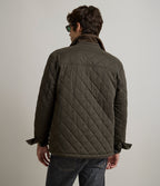 Parka Hombre Quilted Abotonada Verde Oscuro