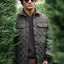 Parka Hombre Quilted Abotonada Verde Oscuro