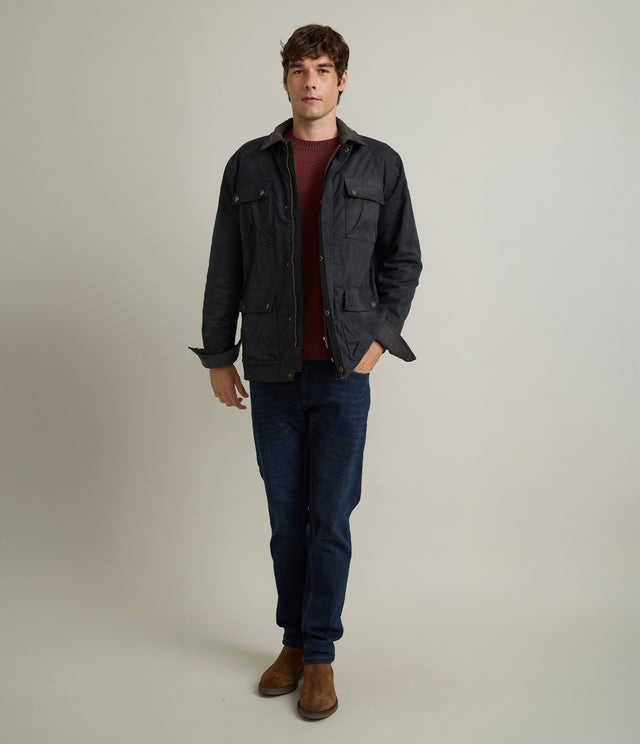 Chaqueta Hombre Wax Theo Negro