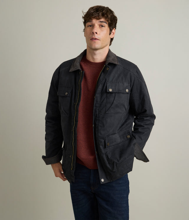 Chaqueta Hombre Wax Theo Negro