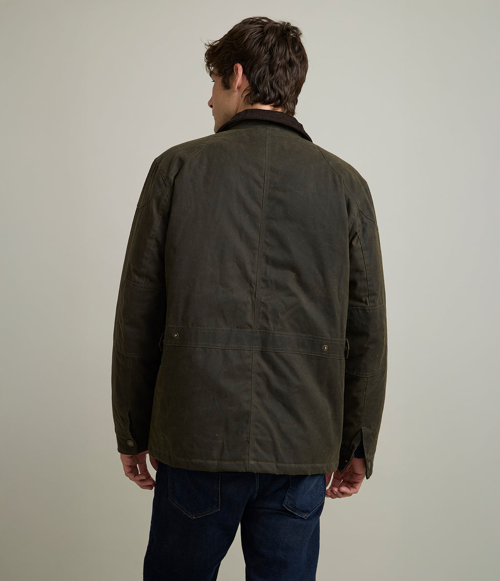 Chaqueta Hombre Wax Theo Verde