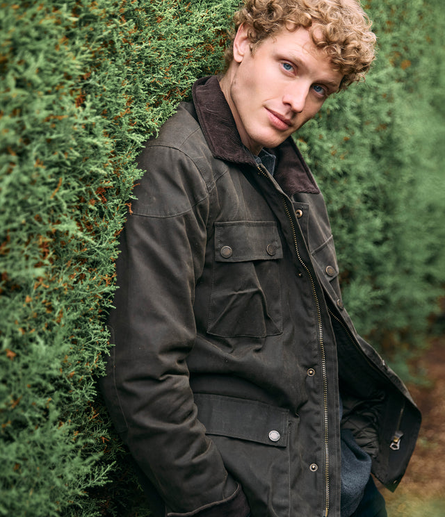 Chaqueta Hombre Wax Theo Verde