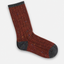 Calcetín Hombre 64% Lana Merino-Alpaca Naranjo/Negro