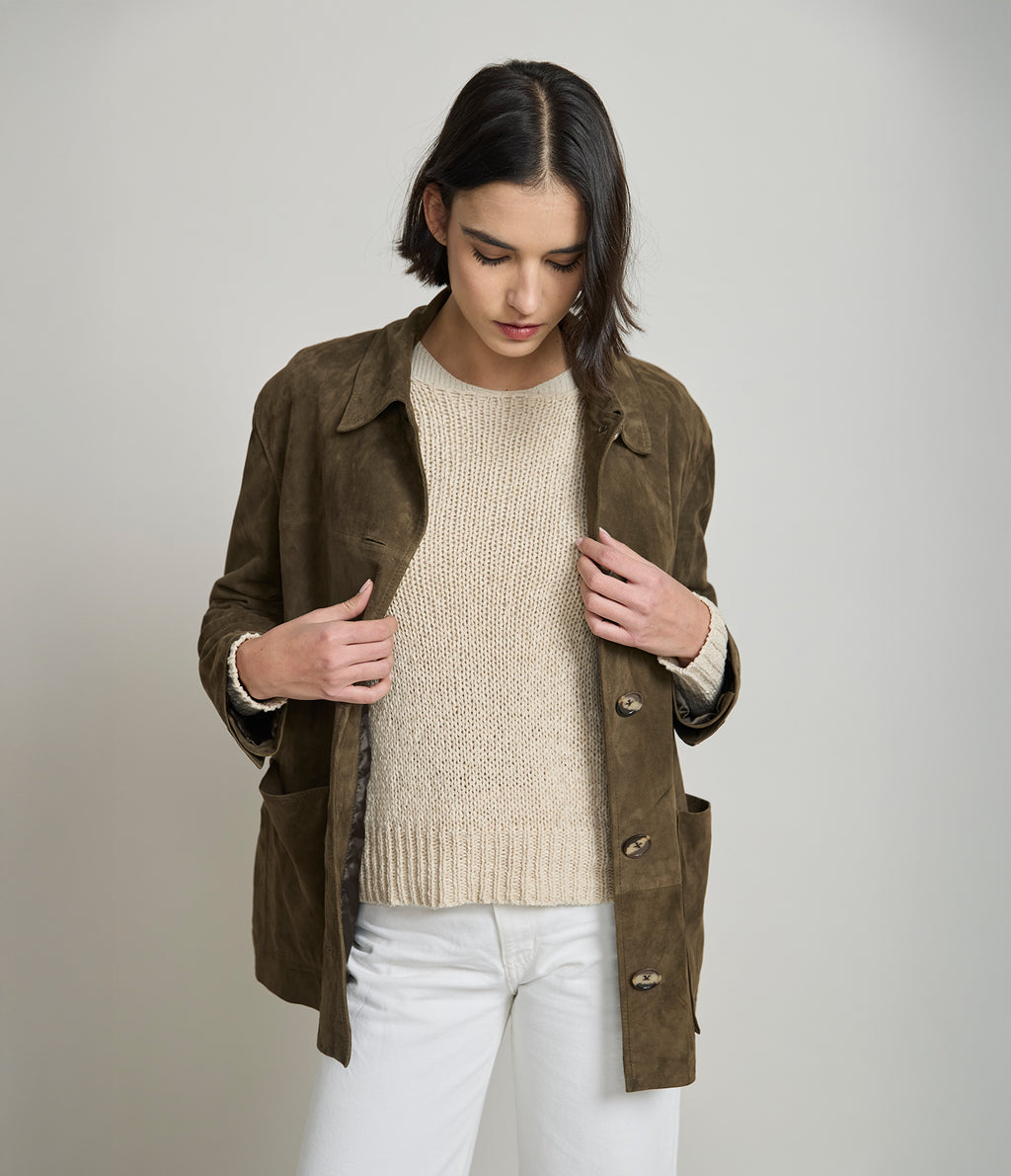 Chaqueta Mujer 100% Cuero Gamuza Juliet
