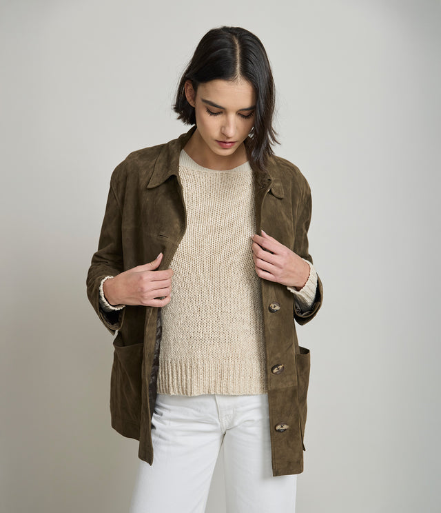 Chaqueta Mujer 100% Cuero Gamuza Juliet