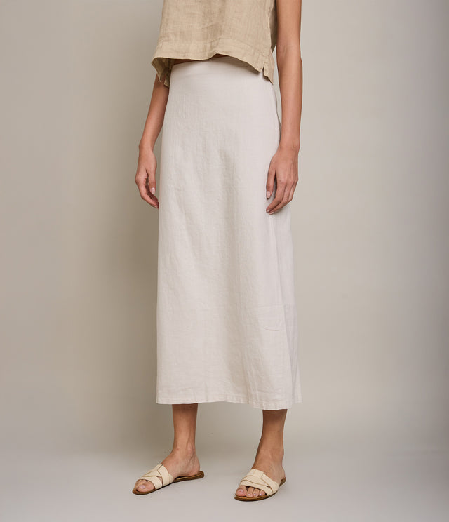 Falda Mujer 100% Lino Bologna Larga Arena